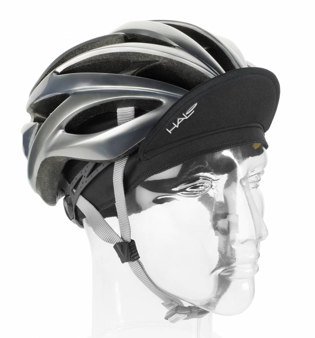 Black Cycling Cap Up with Helmet